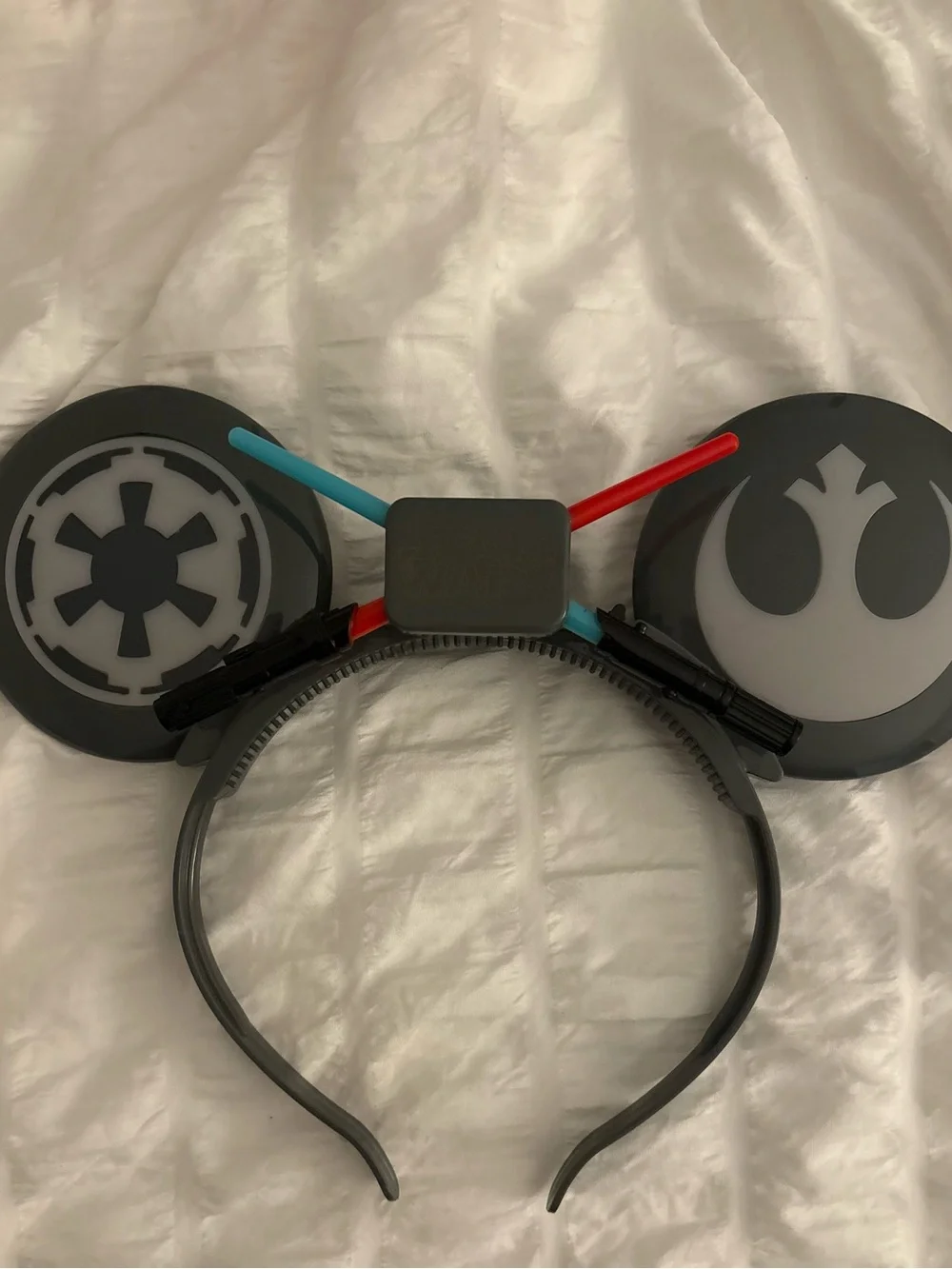 Disney Star Wars Light-Up Rebel & Empire Ear Headband - Black, Red, Blue